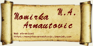 Momirka Arnautović vizit kartica